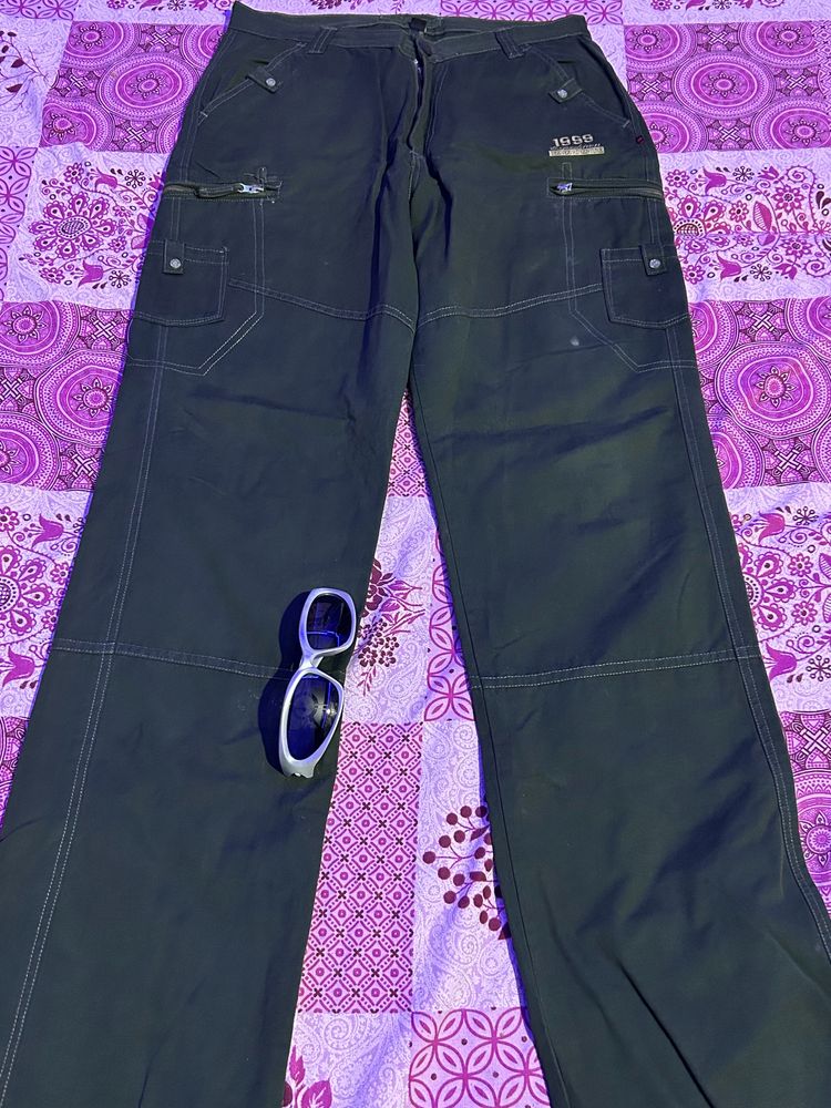 Olive Green Cargo Jeans