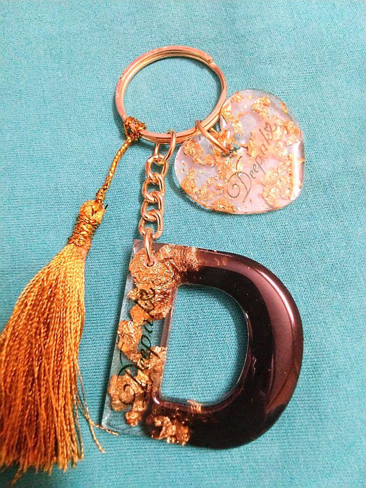 Letter With Name Keychain