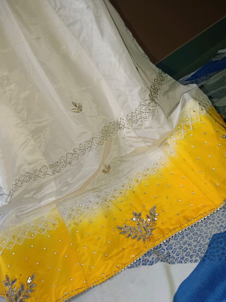 Beautiful Lehenga Choli Dupatta For Haldi Function