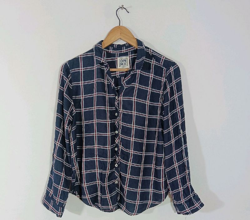 DNMX BLUE CHECKED SHIRT