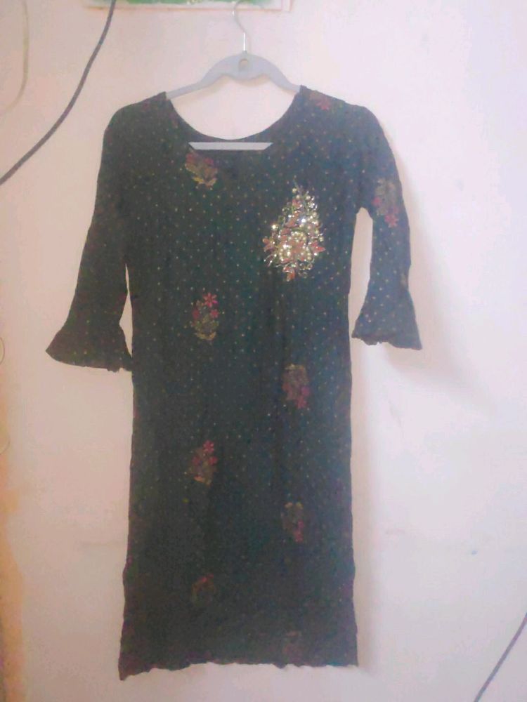 Olive Green Kurta (Women's)