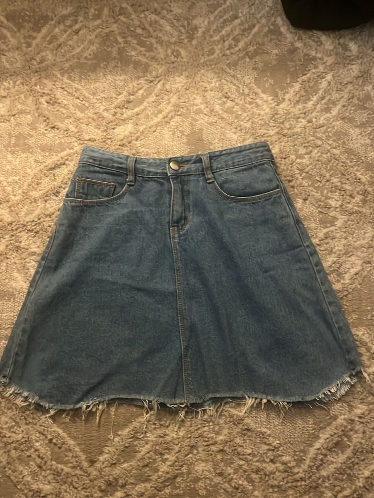 Denim Mini Skirt