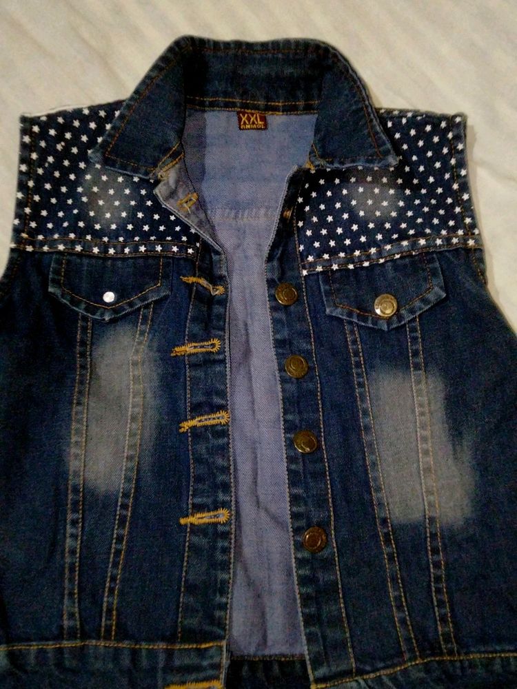 Sleeveless Denim Jacket