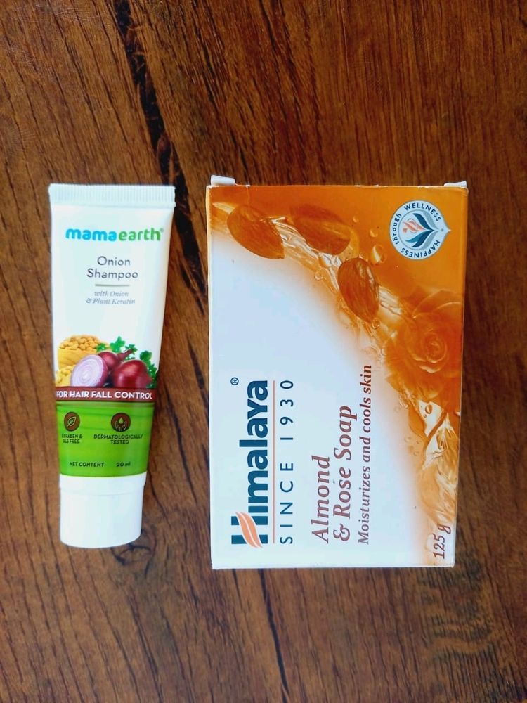 Combo Himalaya Soap & MamaEarth Shampoo