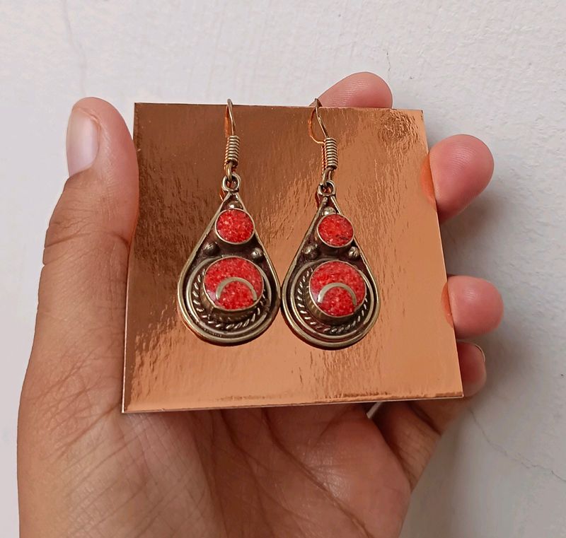 Tibetan Earrings ( Authentic)