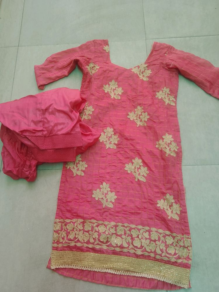 Pink Full Patiyala Suit