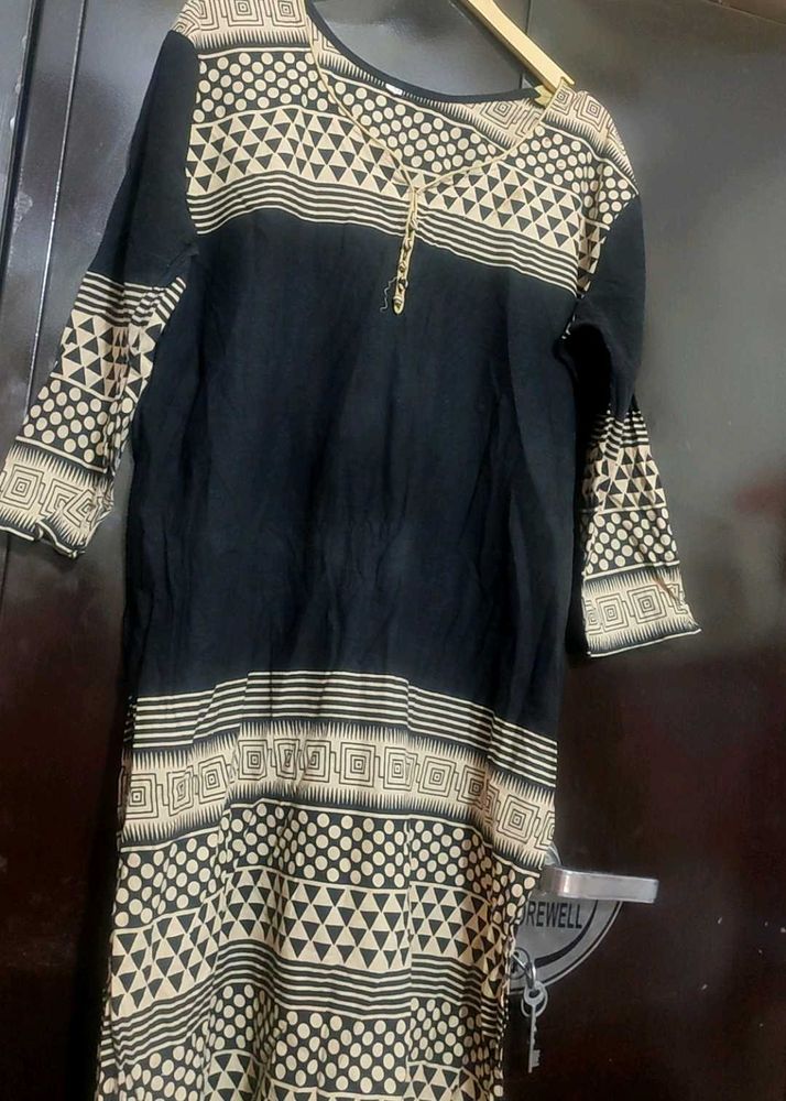 Charcoal Cotton Kurti For Girl Or Woman 46 Bust