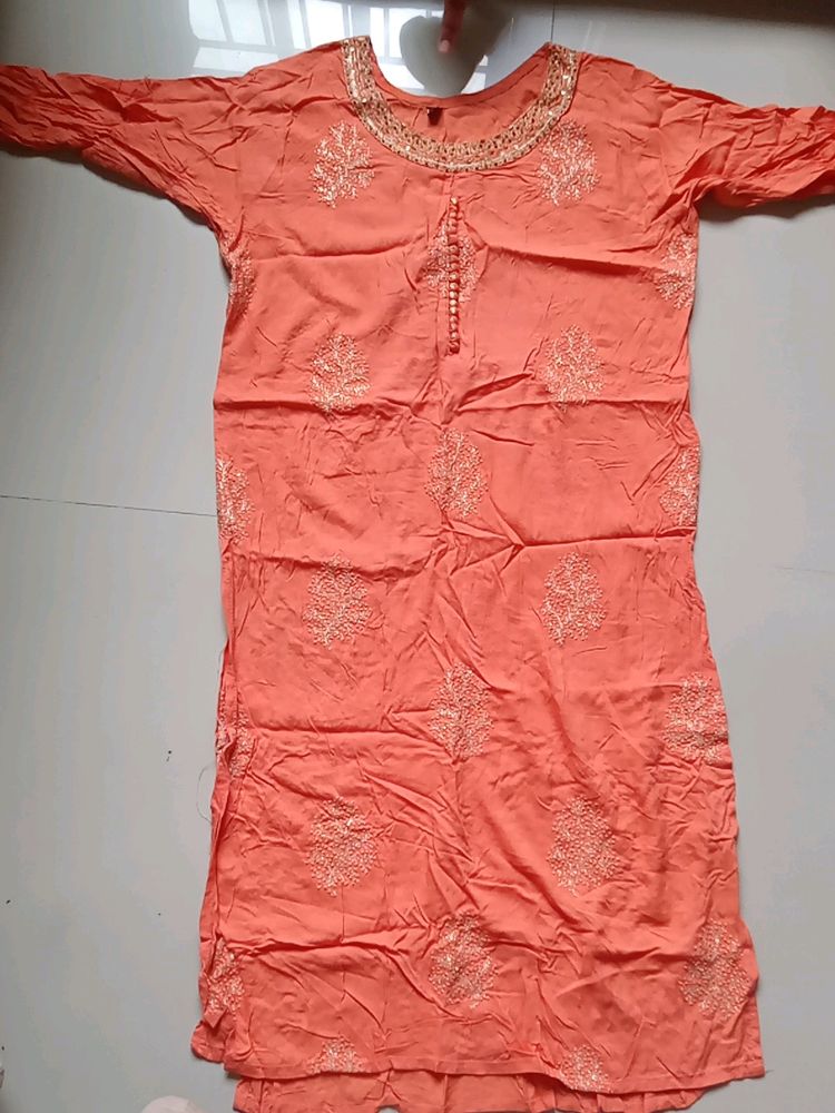 Peach Kurta