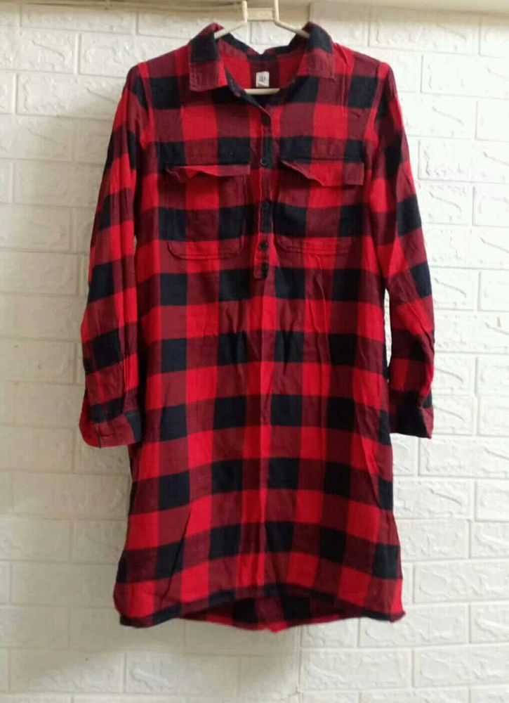 Gap Red Cheks Dress