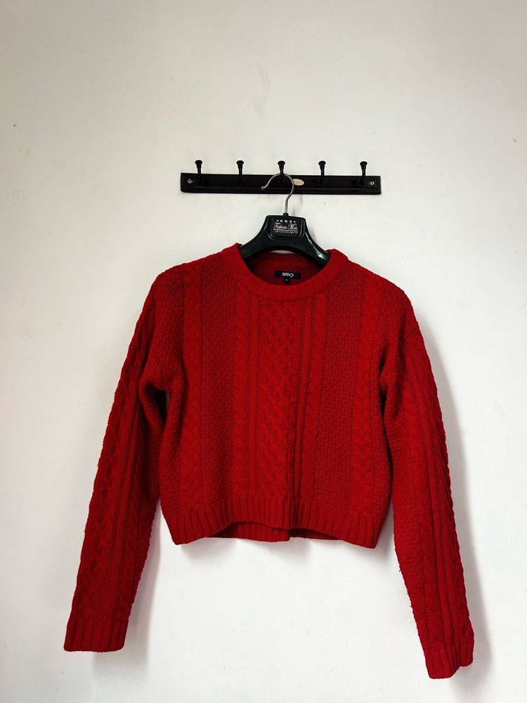 Red Knit Sweater