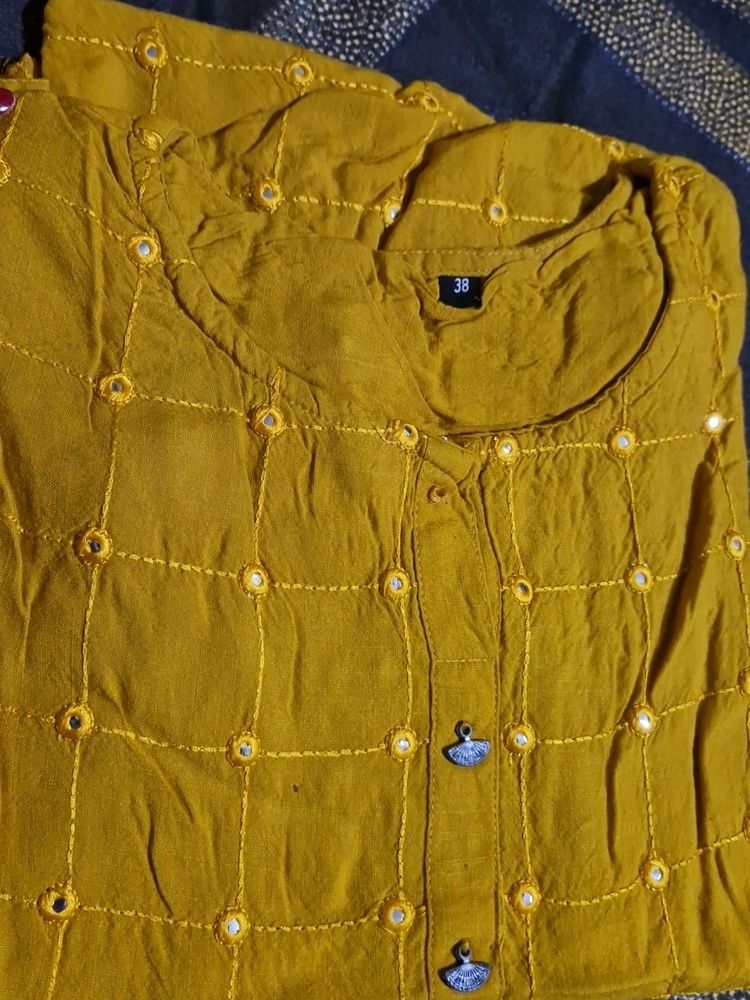 Straight Yellow Kurta