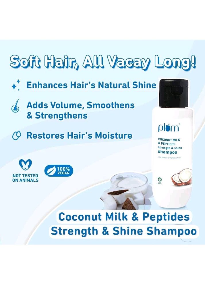 Plum Coconut Milk&Peptides Strength&Shine Shampoo