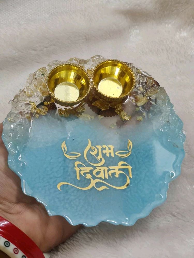 Epoxy Resin Customized Aarti Platter