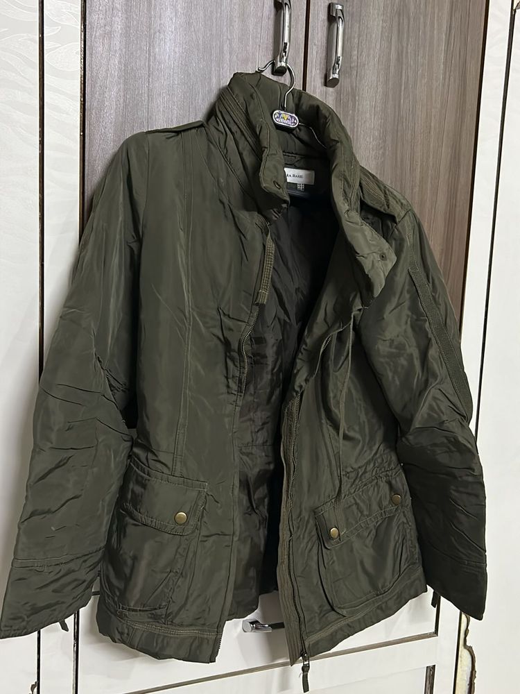 Olive Green Long Jacket