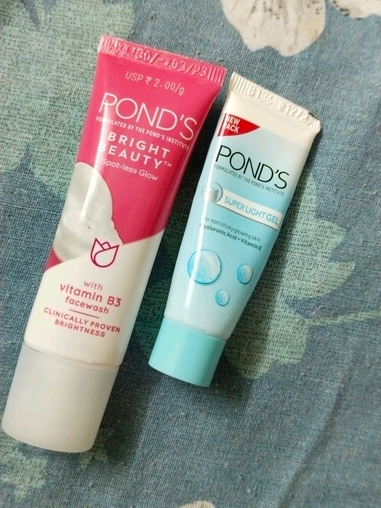 Ponds White Beauty Facewash And Super Light Gel Moisturizer