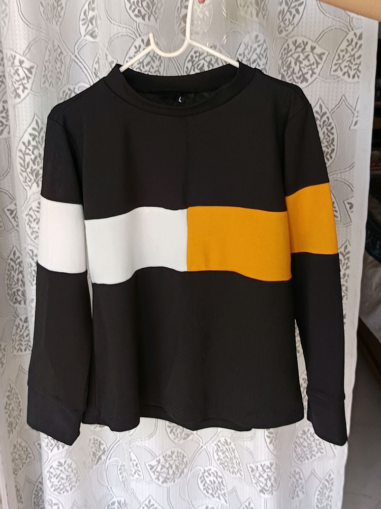 Black And Yellow Sweatshirt