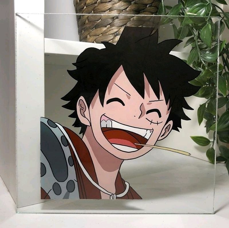 Luffy Glass Painting