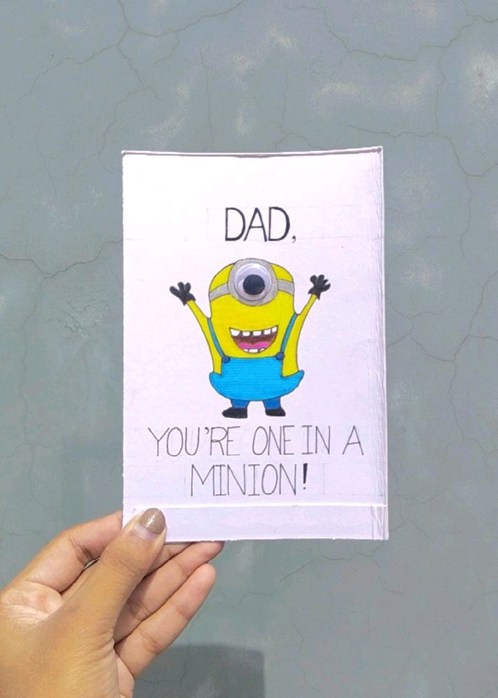 Handmade Minion Father's Day Card 🥰