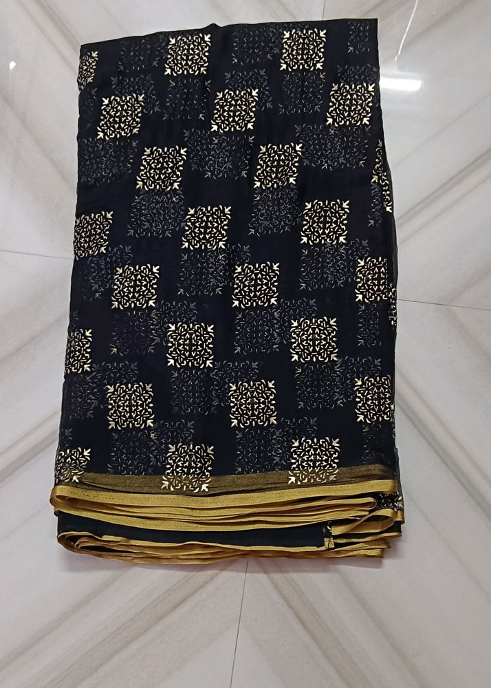 Black Chiffon Saree