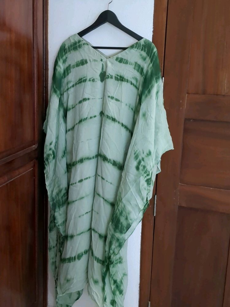 Green Tie Dyed Kaftan