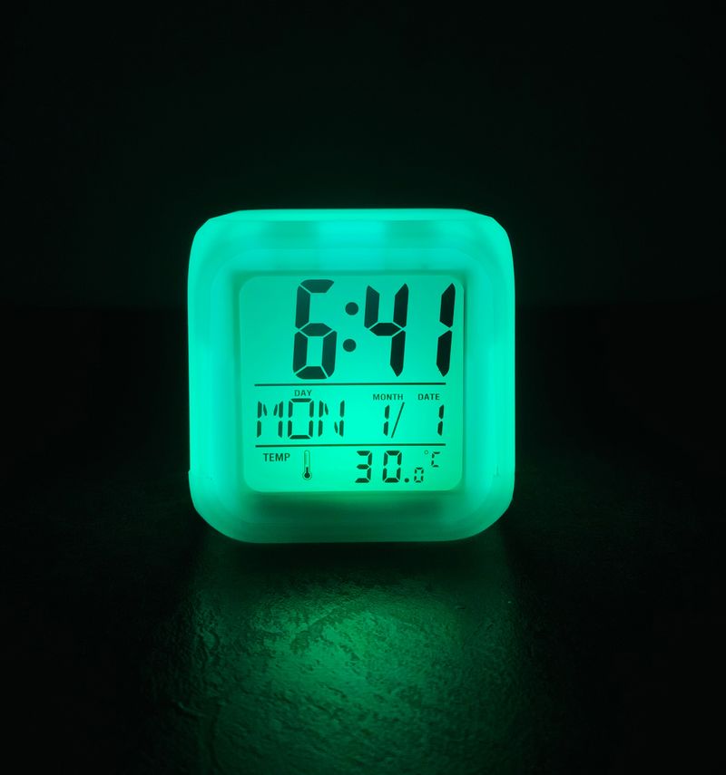 Digital Alarm Clock Colour Changing 🌈