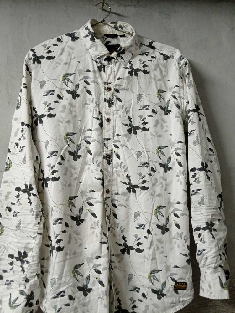 New White Flower Trending Shir For Men