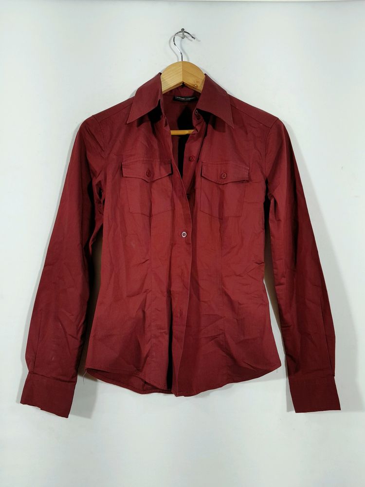 Red Cotton Shirt(women's)