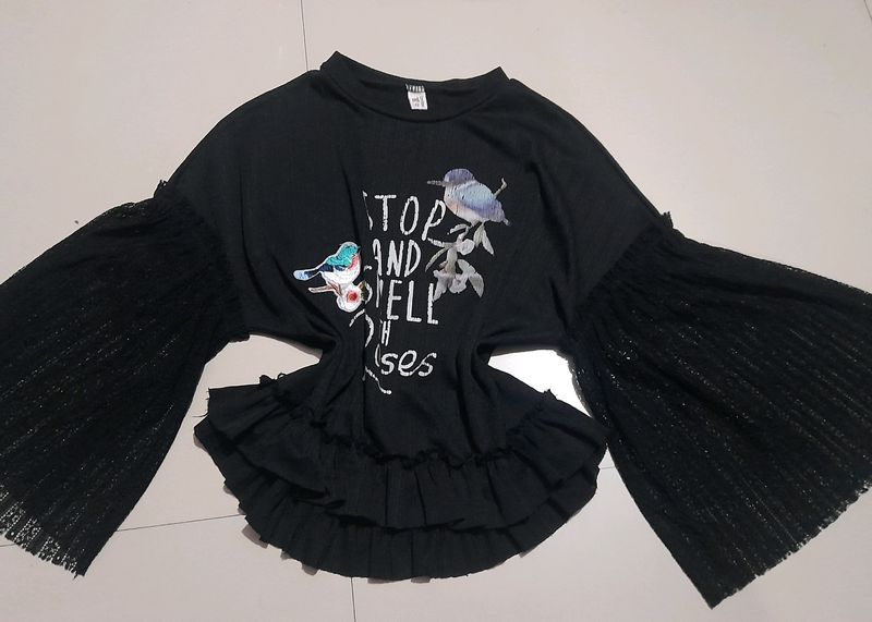 Cute Black CROP Top