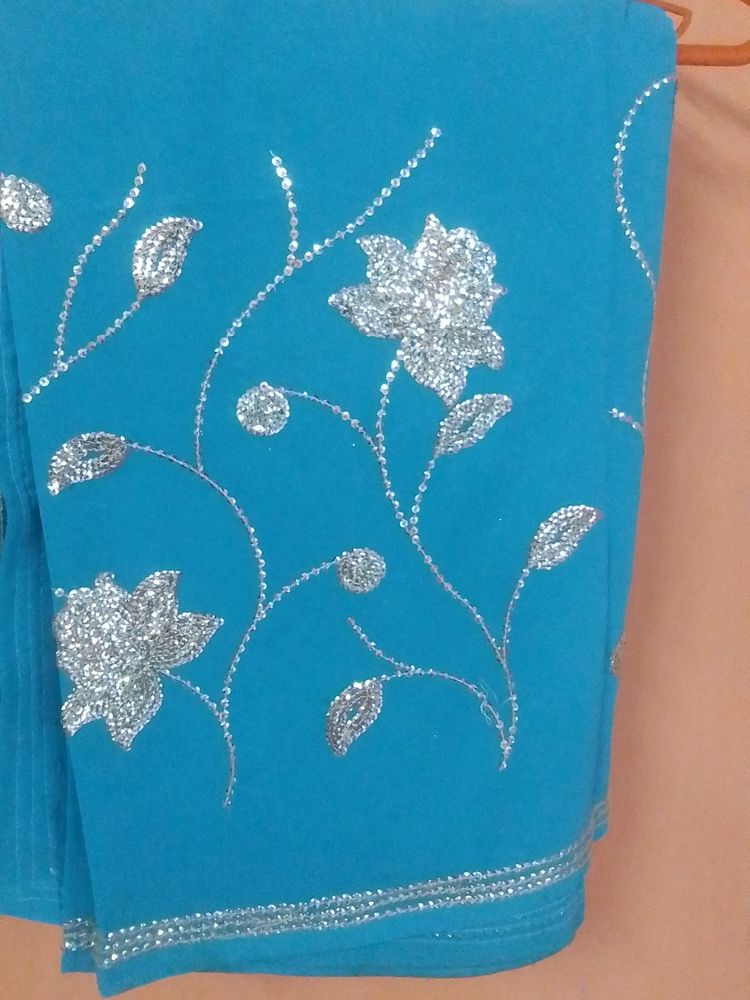 Blue Colour Saree