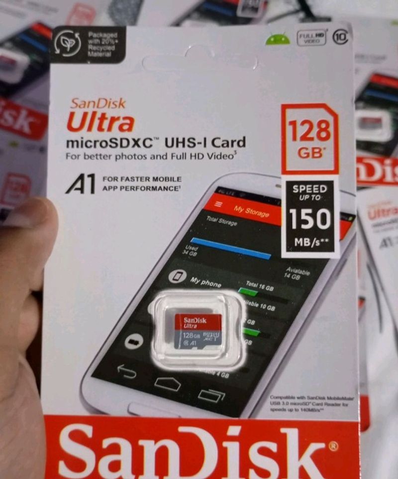 New 128 Gb Memory Card Sandisk