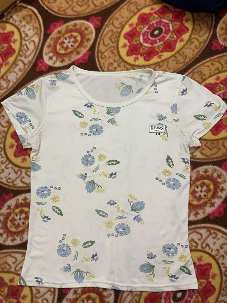 White Cotton Top for Girls