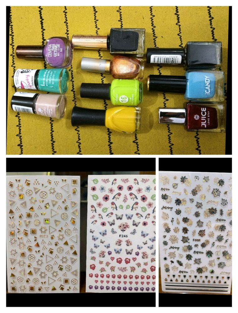 Primium Quality Nails Stickers +10 Nail Polish