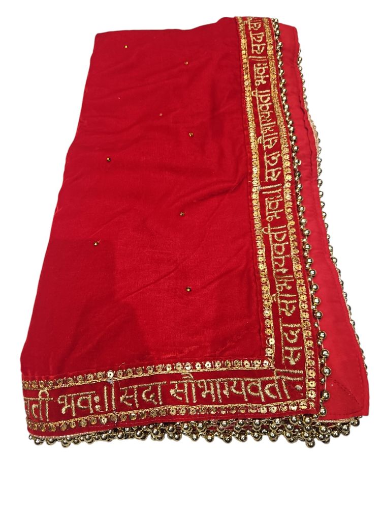 Valvet Red Fancy Weeding Duppatta