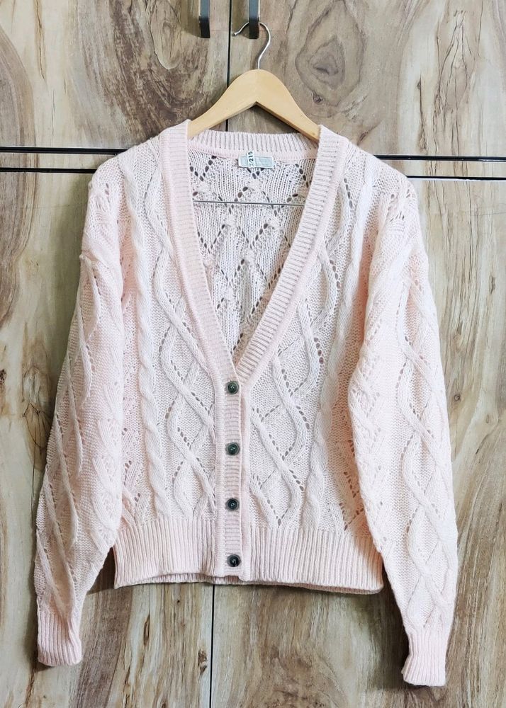 Peach Colour Designer Cardigan Size-40