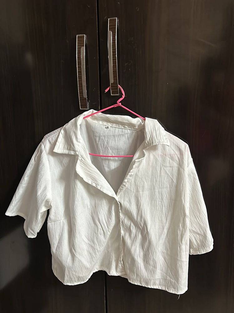 Crop White Shirt