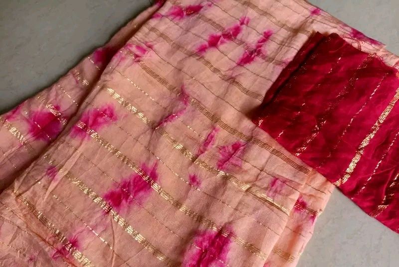 Viscose Shimmer Shibori Print Sarees