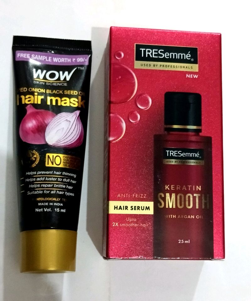 Tresemme Hair Serum & Wow mask