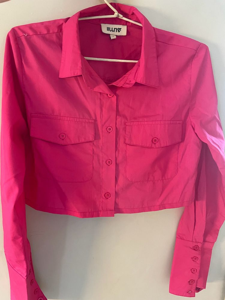 Pink Crop Shirt