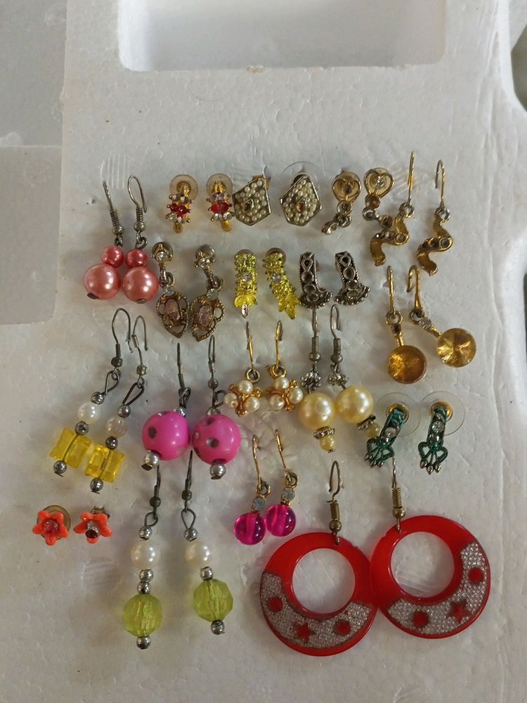 Combo Of Eighteen Earrings