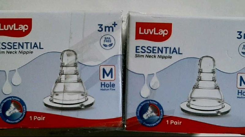 Sealed - Luvlap Natural Flo Teat Slim Neck - 4 pcs