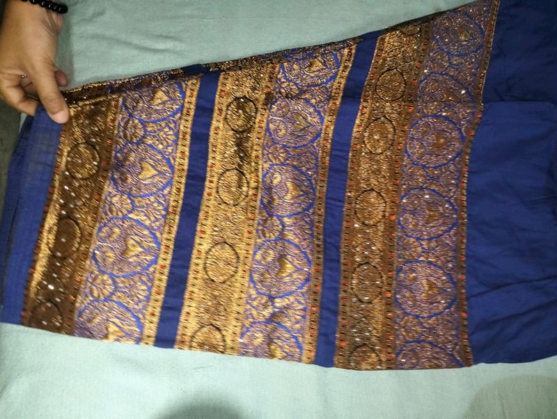 Golden And Blue Salwar