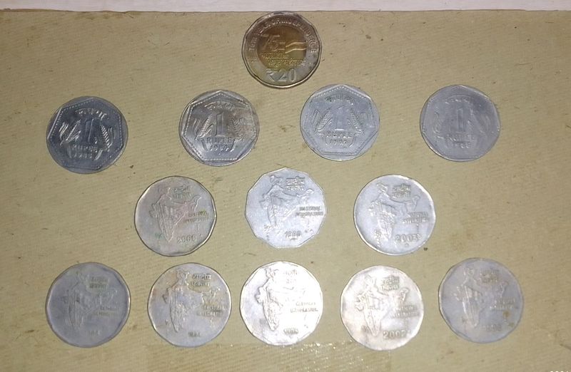 Old And 75 Aazadi Ka Amrit Mahotsav Coin Combo