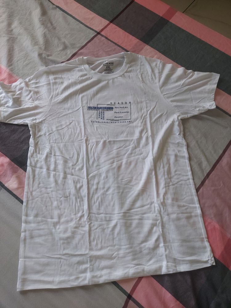 Pure Cotton White T Shirt