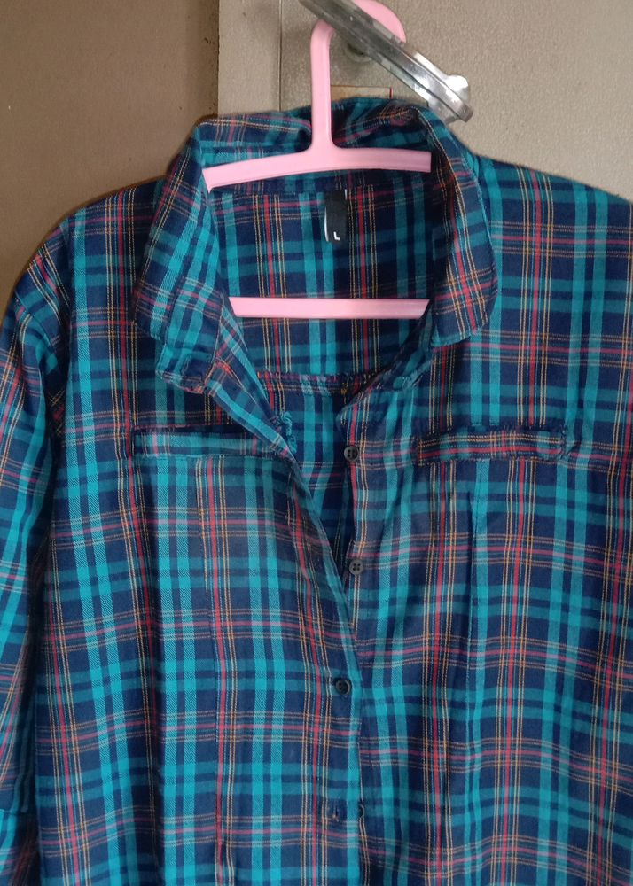 Blue Checks Tshirt women