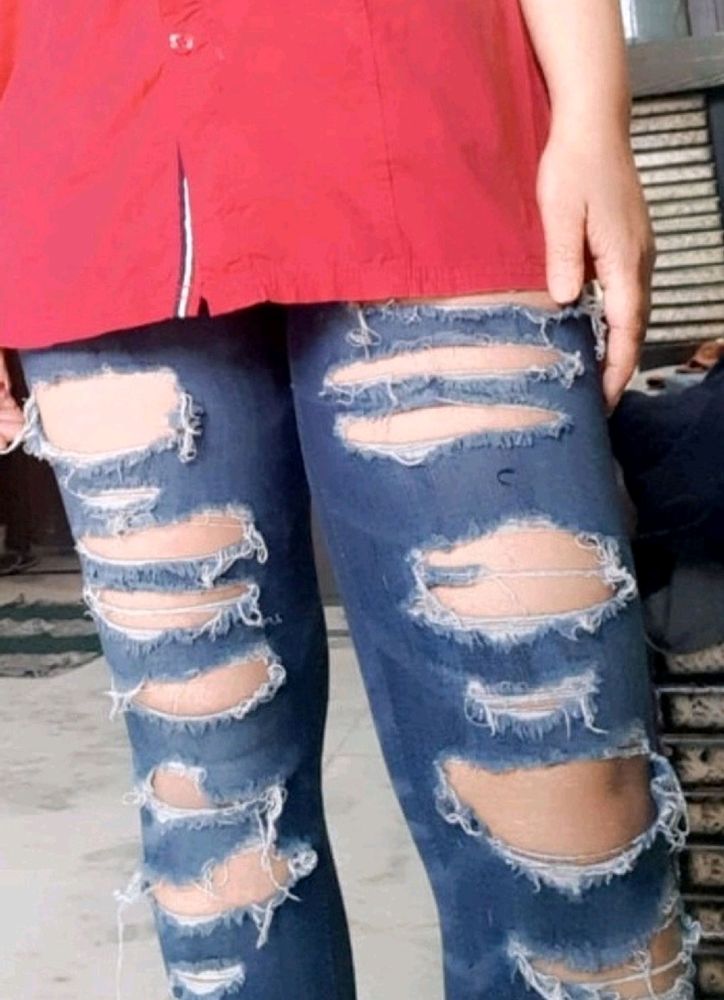 Ripped Denim Jeans