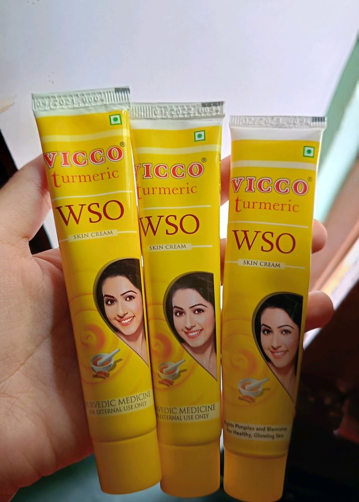 Vicco Turmeric WSO Cream 3 Tubes