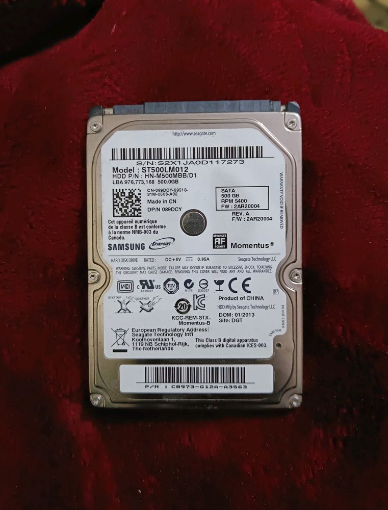 Laptop 500 Gb Hardisk