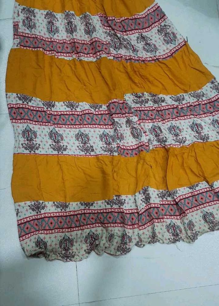 Multicolor Ethenic Skirt For Women