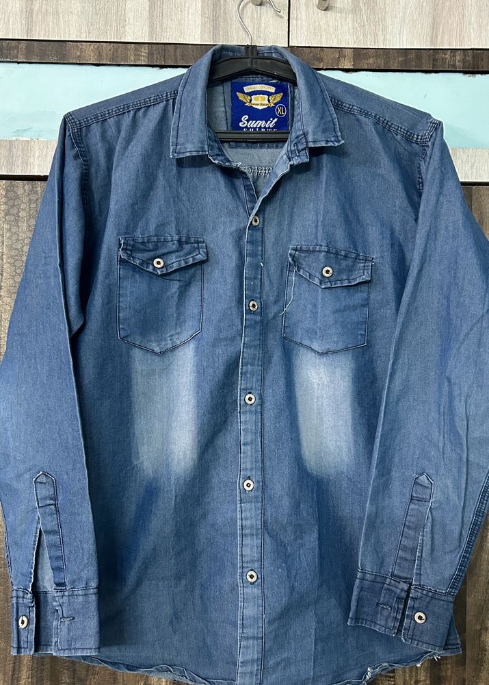 Denim Full Sleeve Shirt Free Delivery