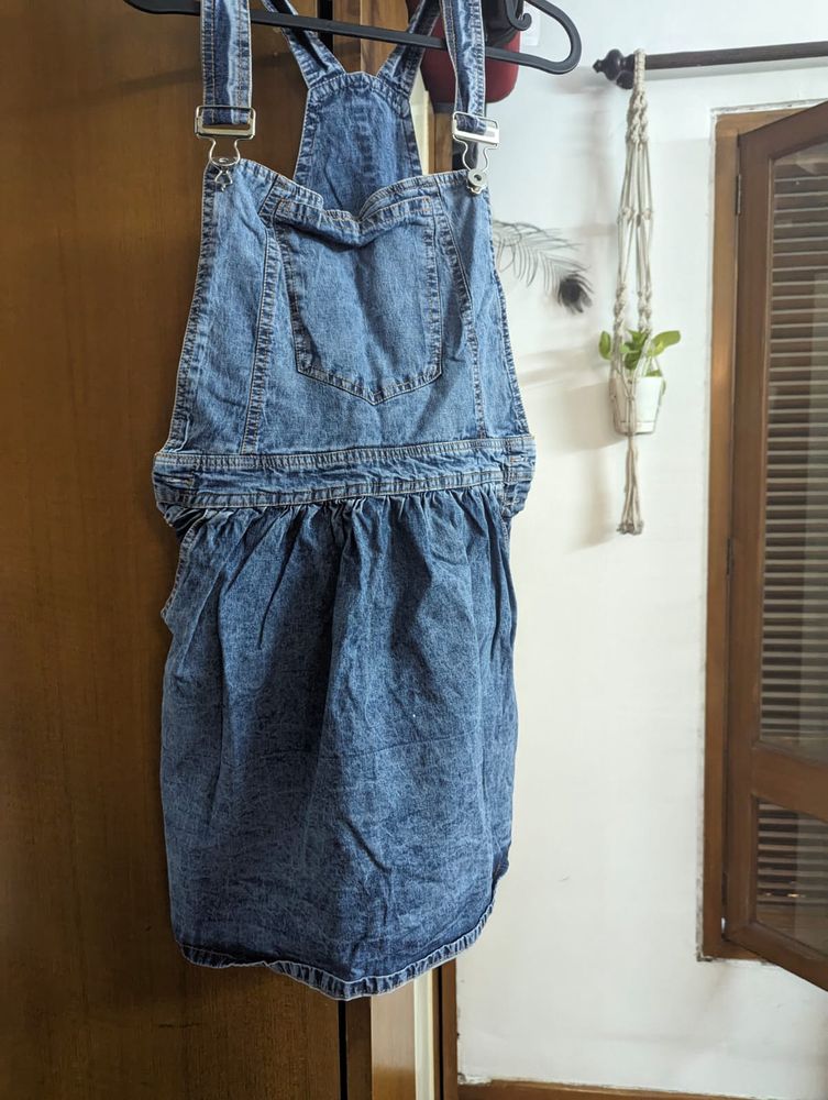 Denim Dungaree Dress